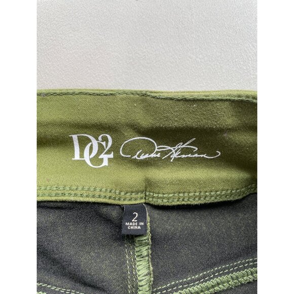 DG2 by Diane Gilman Jean Size 2 Virtual Stretch Denim Straight Leg Pull On Pesto - Picture 6 of 10
